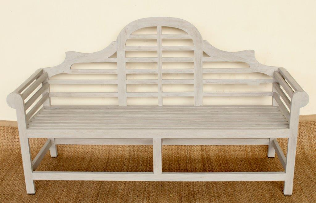 Large Teak Lutyens Outdoor Bench